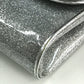 Christian Louboutin 1145132 Glitter Riviera Bag, 2-Way Chain Shoulder Bag/Clutch Bag, PVC, Women's, Silver