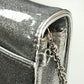 Christian Louboutin 1145132 Glitter Riviera Bag, 2-Way Chain Shoulder Bag/Clutch Bag, PVC, Women's, Silver