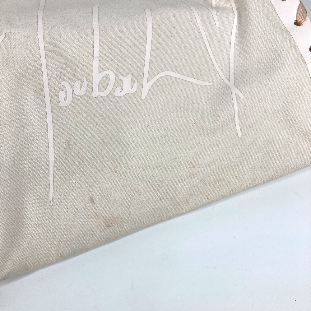 Christian Louboutin 縦型 トートバッグ カバン カバレース CABALACE シューレース ショルダーバッグ キャンバス/レザー レディース ホワイト