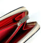 Christian Louboutin 3205076 Studded Long Wallet Round Zipper Leather Unisex White
