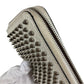 Christian Louboutin 3205076 Studded Long Wallet Round Zipper Leather Unisex White