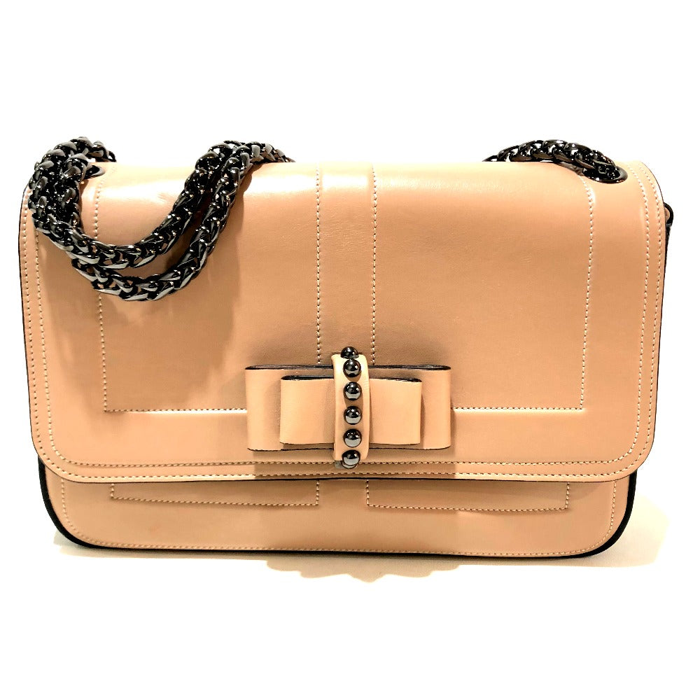 Christian Louboutin 1135015 Sweet Charity Bag, Chain Shoulder Bag, Leather, Women's, Beige