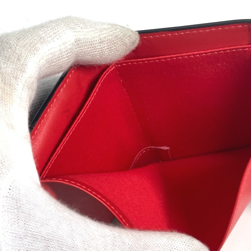 Christian Louboutin 1205105 Louboutin Compact Wallet Trifold Wallet Leather Women's Black