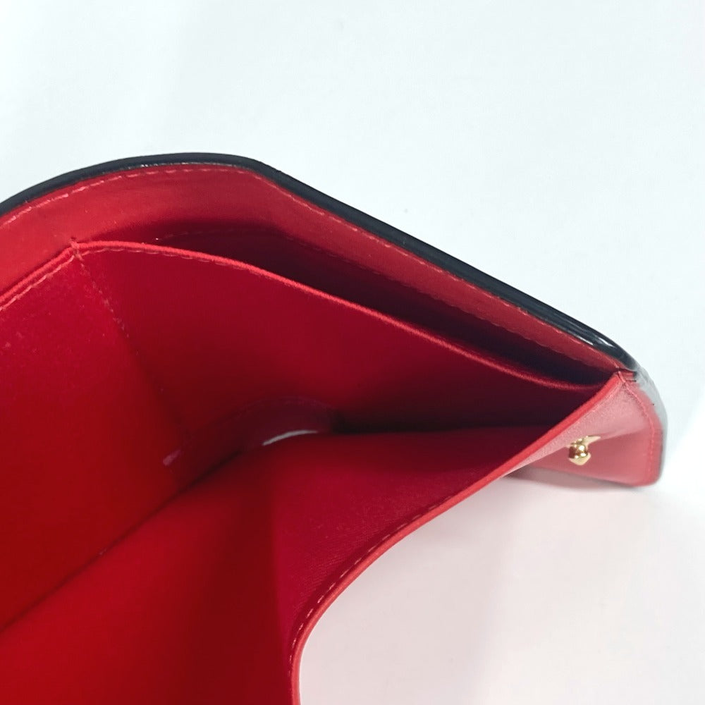 Christian Louboutin 1205105 Louboutin Compact Wallet Trifold Wallet Leather Women's Black