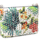 Christian Louboutin Botanical Pattern Spike Studs Crossbody Chain Shoulder Bag in Patent Calf Leather, Women's, White