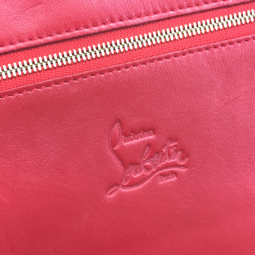 Christian Louboutin spike stud clutch bag/iPad case in patent leather/unisex red