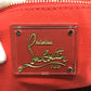 Christian Louboutin shoulder bag, chain bag, leather, women's, brown