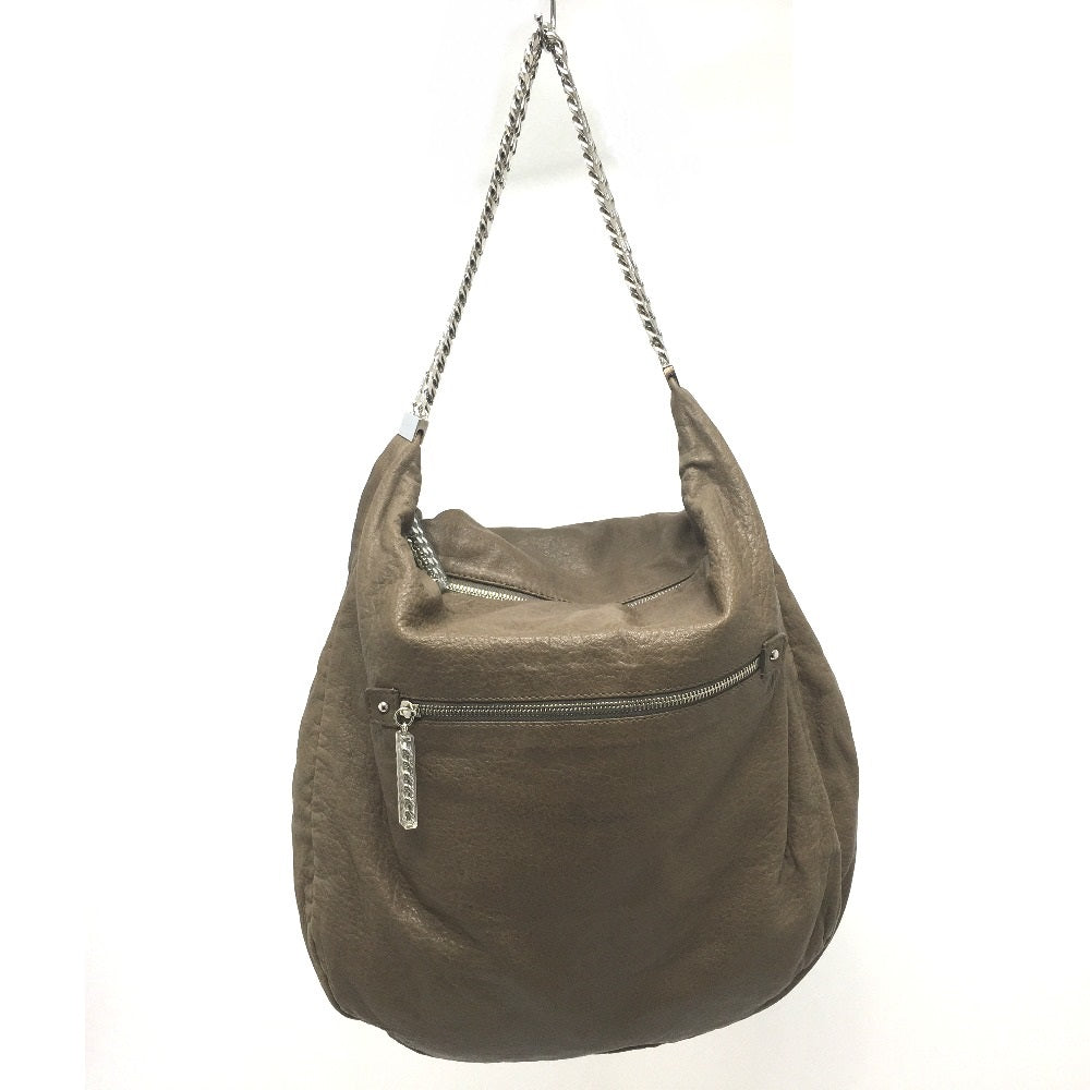 Christian Louboutin shoulder bag, chain bag, leather, women's, brown
