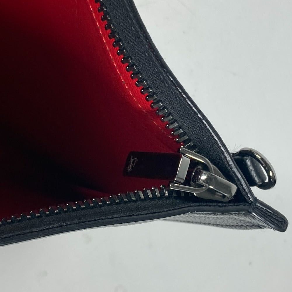 Christian Louboutin 斜め掛け ロゴ SKY スカイ 2WAYバッグ クラッチバッグ ポーチ カバン ショルダーバッグ レザー ユニセックス ブラック
