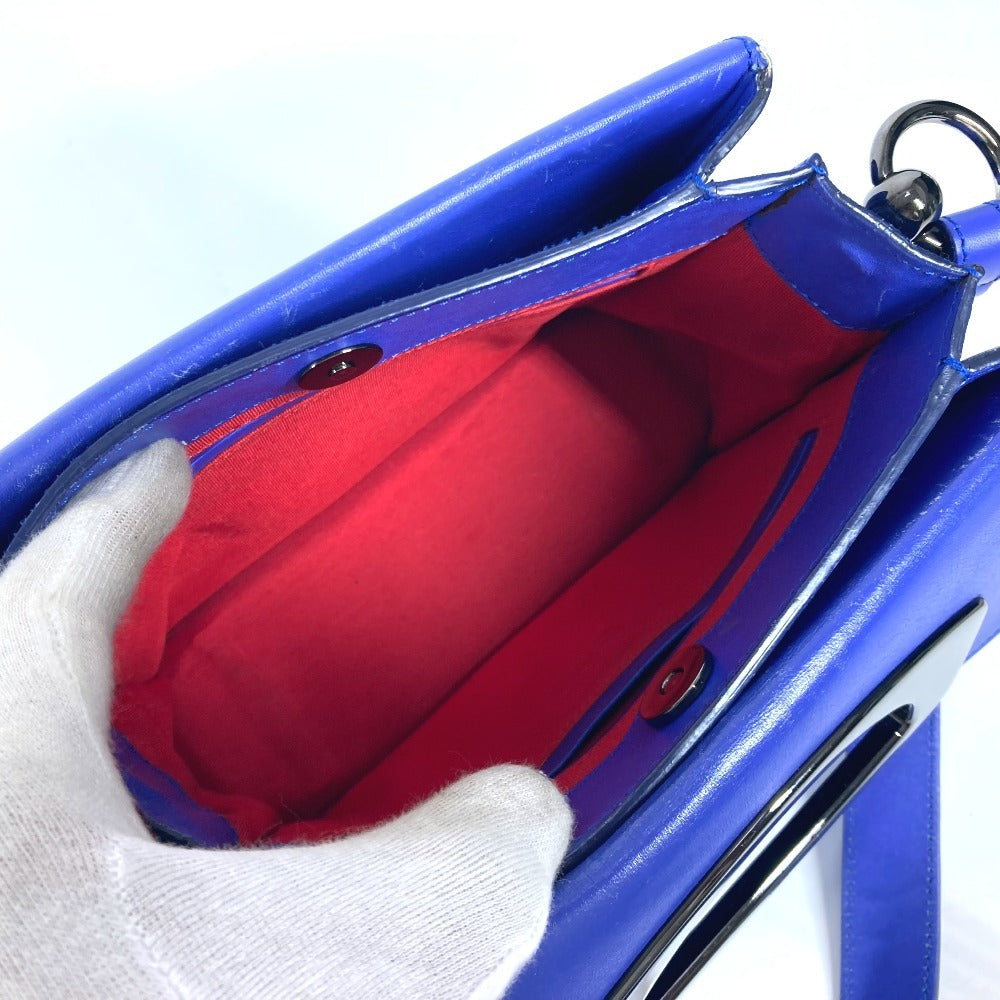 Christian Louboutin ロゴ 2WAYバッグ ハンドバッグ カバン 斜め掛け ショルダーバッグ レザー レディース ブルー - brandshop-reference