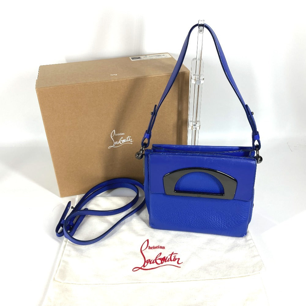 Christian Louboutin ロゴ 2WAYバッグ ハンドバッグ カバン 斜め掛け ショルダーバッグ レザー レディース ブルー - brandshop-reference