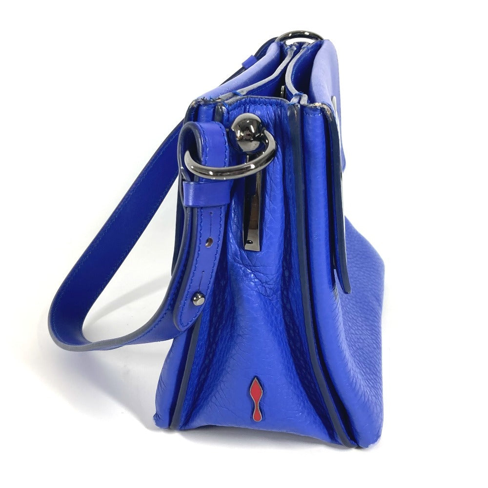 Christian Louboutin ロゴ 2WAYバッグ ハンドバッグ カバン 斜め掛け ショルダーバッグ レザー レディース ブルー - brandshop-reference