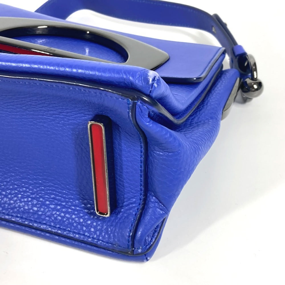 Christian Louboutin ロゴ 2WAYバッグ ハンドバッグ カバン 斜め掛け ショルダーバッグ レザー レディース ブルー - brandshop-reference