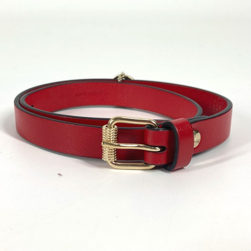 Christian Louboutin 1205077 Loubilink ルビリンク CL ロゴ 2重ブレス アクセサリー ブレスレット レザー レディース レッド - brandshop-reference