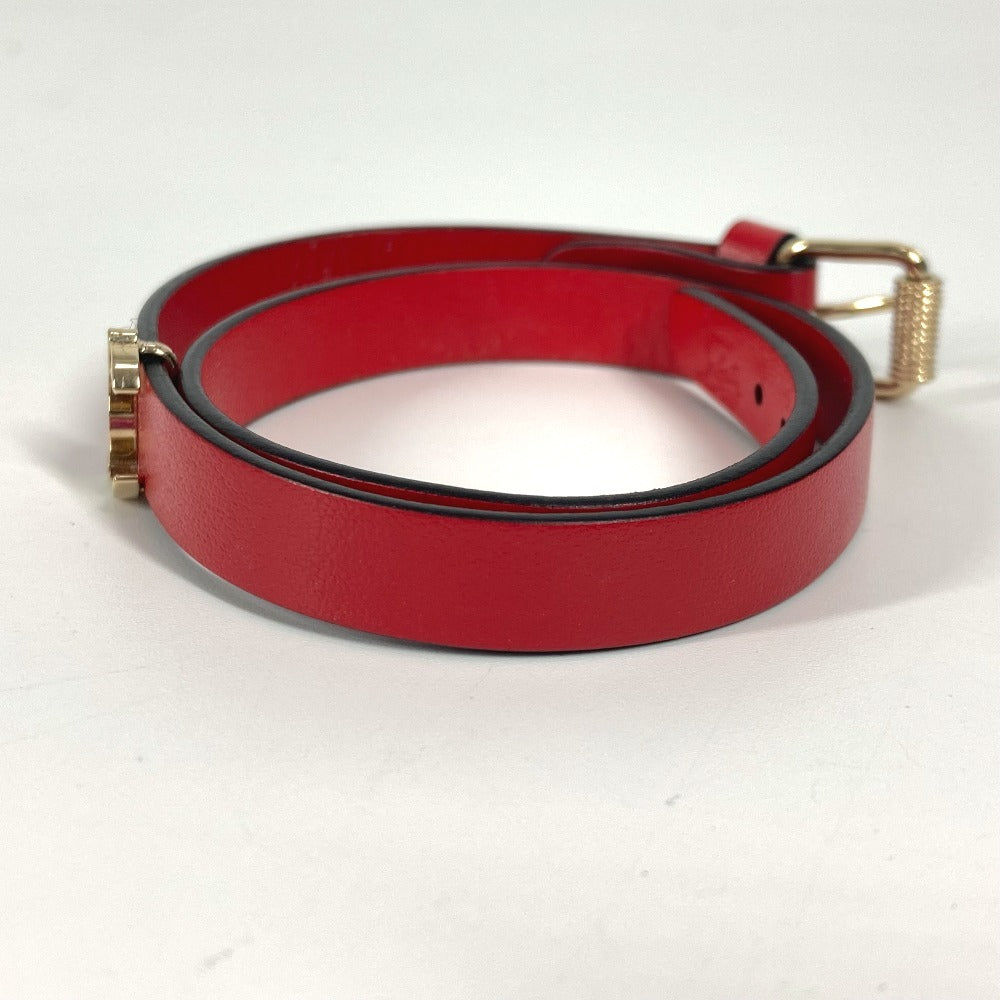 Christian Louboutin 1205077 Loubilink ルビリンク CL ロゴ 2重ブレス アクセサリー ブレスレット レザー レディース レッド - brandshop-reference
