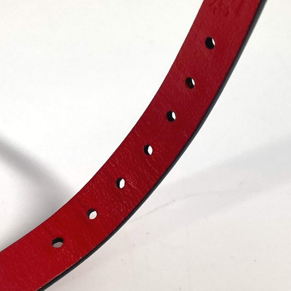 Christian Louboutin 1205077 Loubilink ルビリンク CL ロゴ 2重ブレス アクセサリー ブレスレット レザー レディース レッド - brandshop-reference