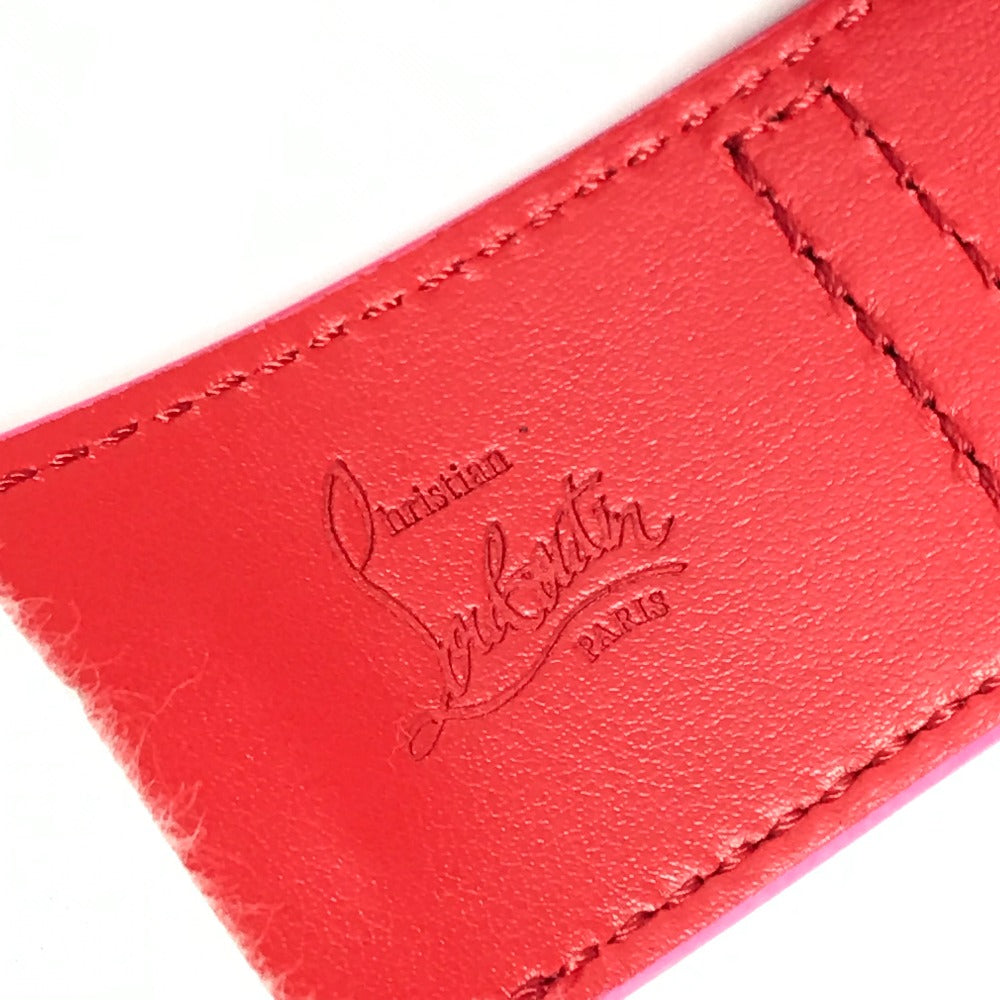 Christian Louboutin 3225023 W CARASKY ロゴ バングル アクセサリー ブレスレット レザー レディース ピンク - brandshop-reference