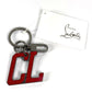 Christian Louboutin 3225169 CLロゴ バッグチャーム キーホルダー メタル ユニセックス レッド - brandshop-reference