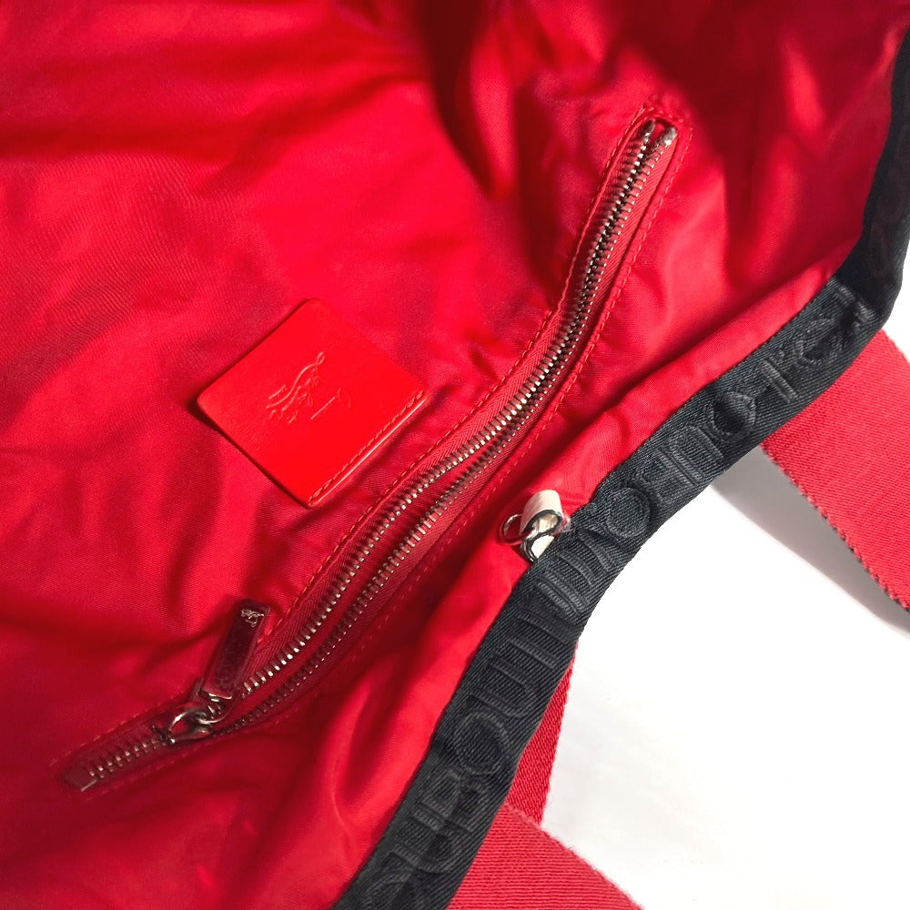 Christian Louboutin ロゴ 2WAYバッグ ハンドバッグ トートバッグ カバン ショルダーバッグ ナイロン ユニセックス レッド - brandshop-reference