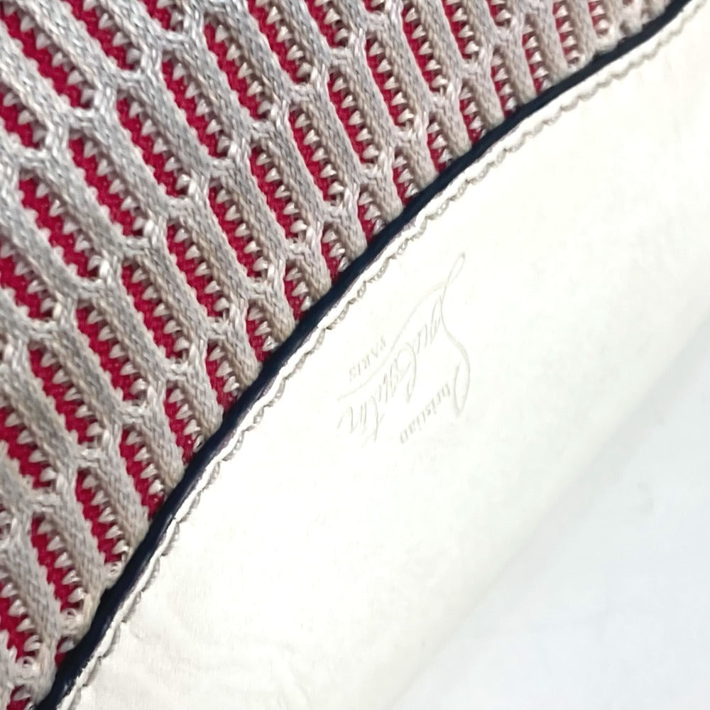 Christian Louboutin マリージェーン ロゴ メッシュ カバン ベルトバッグ クロス ショルダーバッグ ボディバッグ レザー ユニセックス ホワイト - brandshop-reference