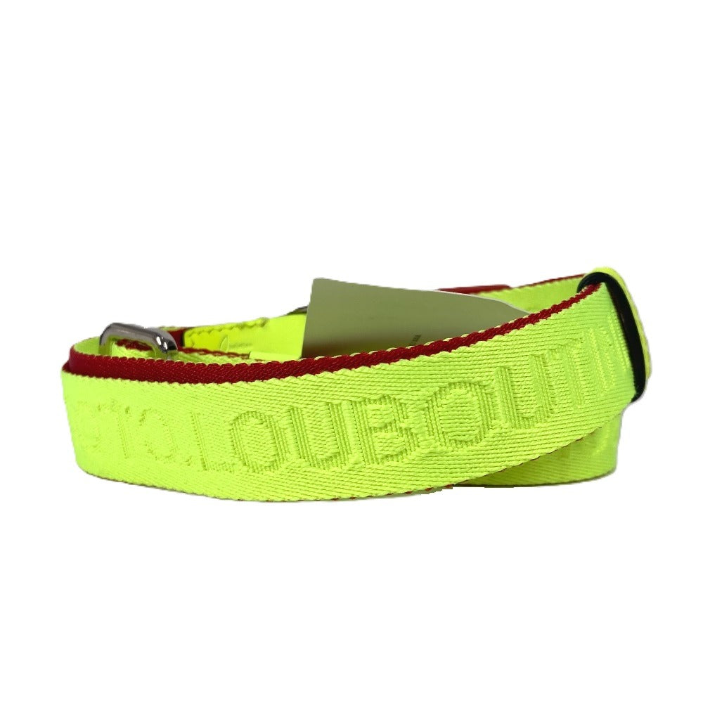 Christian Louboutin 1205286 ロゴ ガチャベルト アクセサリー ベルト キャンバス ユニセックス ネオンイエロー - brandshop-reference