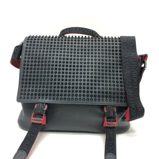 Christian Louboutin 3195233 スタッズ ルビクリック メッセンジャーバッグ バック カバン ショルダーバッグ レザー ユニセックス ブラック - brandshop-reference