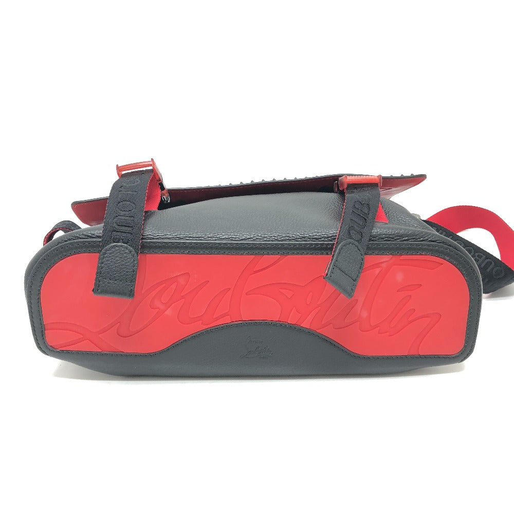 Christian Louboutin 3195233 スタッズ ルビクリック メッセンジャーバッグ バック カバン ショルダーバッグ レザー ユニセックス ブラック - brandshop-reference