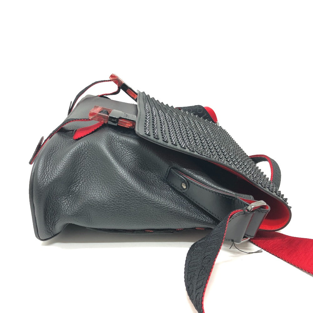 Christian Louboutin 3195233 スタッズ ルビクリック メッセンジャーバッグ バック カバン ショルダーバッグ レザー ユニセックス ブラック - brandshop-reference