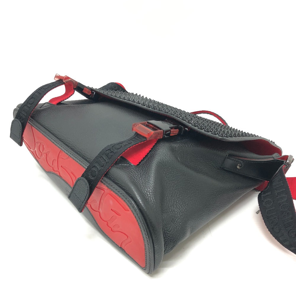 Christian Louboutin 3195233 スタッズ ルビクリック メッセンジャーバッグ バック カバン ショルダーバッグ レザー ユニセックス ブラック - brandshop-reference