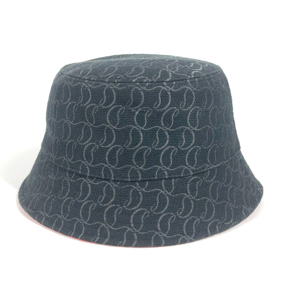 Christian Louboutin ロゴ CL ハット帽 帽子 バケットハット ボブハット ハット コットン レディース ブラック - brandshop-reference