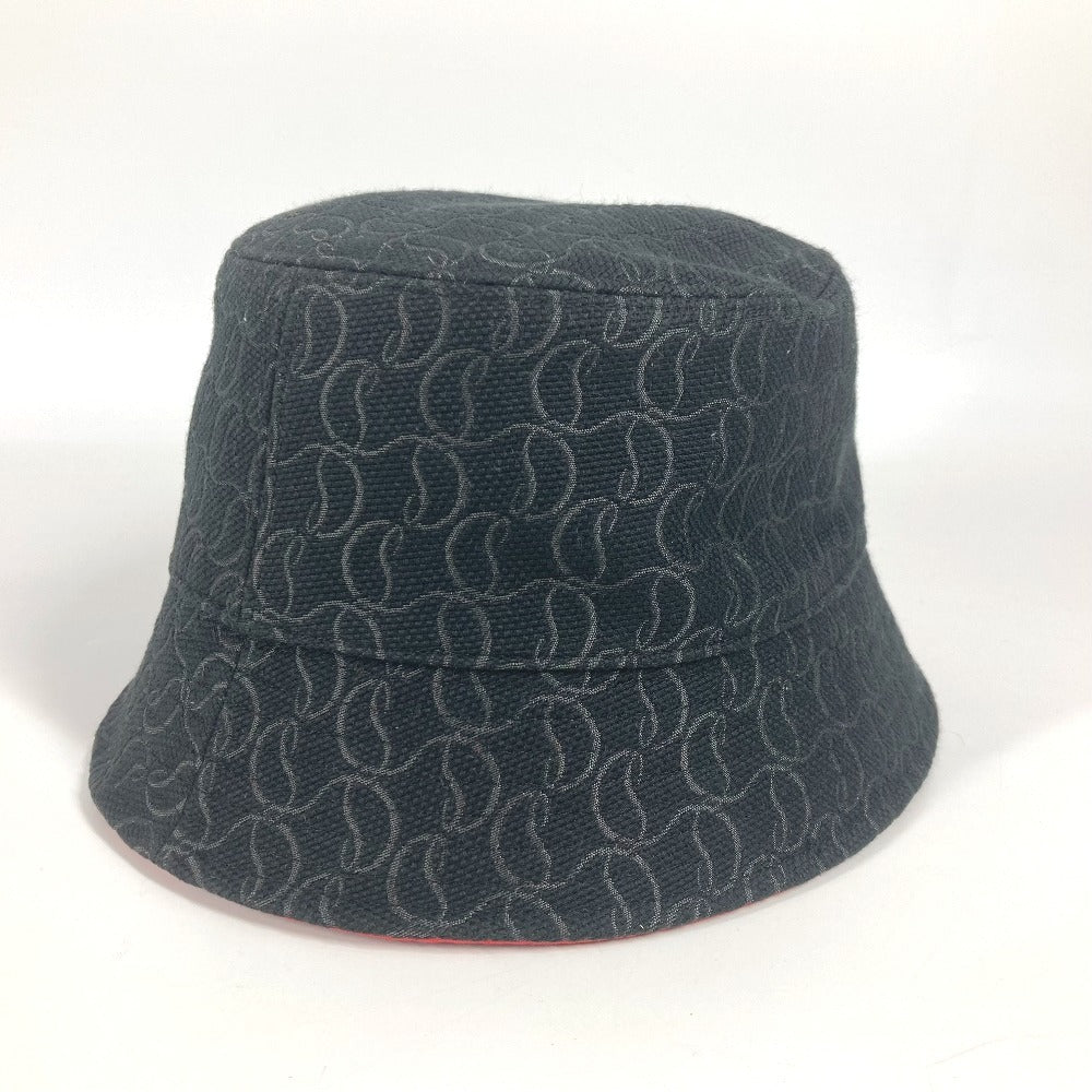 Christian Louboutin ロゴ CL ハット帽 帽子 バケットハット ボブハット ハット コットン レディース ブラック - brandshop-reference