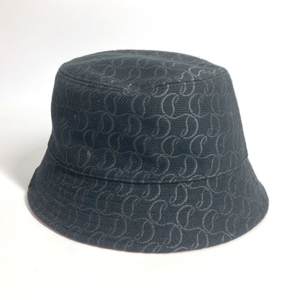 Christian Louboutin ロゴ CL ハット帽 帽子 バケットハット ボブハット ハット コットン レディース ブラック - brandshop-reference