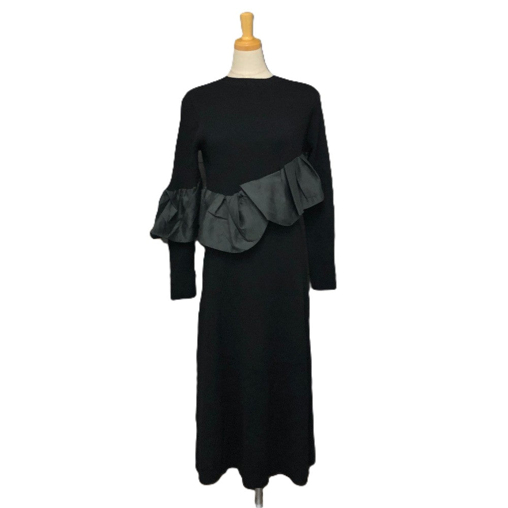 JILLSTUART ニット フリル アパレル ドレス ロングワンピース ワンピース レーヨン レディース ブラック - brandshop-reference