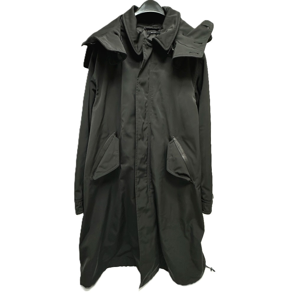 TOM FORD TFO637 WZIP レザーパイピング フーデッド アパレル モッズコート ナイロン メンズ ブラック - brandshop-reference