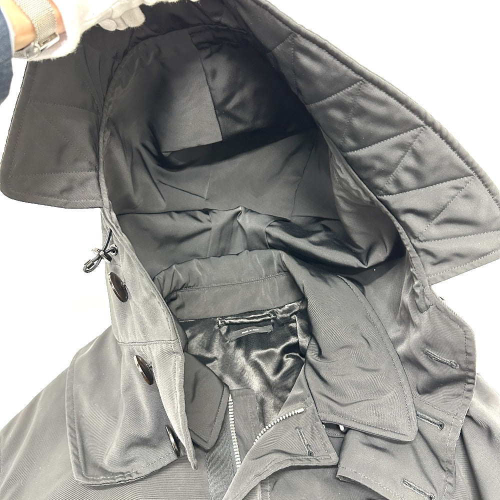 TOM FORD TFO637 WZIP レザーパイピング フーデッド アパレル モッズコート ナイロン メンズ ブラック - brandshop-reference