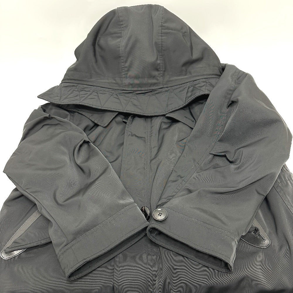 TOM FORD TFO637 WZIP レザーパイピング フーデッド アパレル モッズコート ナイロン メンズ ブラック - brandshop-reference