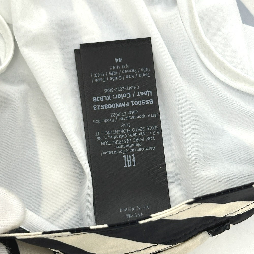 TOM FORD ゼブラ スイムパンツ 海パン ポケット付き ショートパンツ 水着 ポリエステル メンズ ホワイト - brandshop-reference