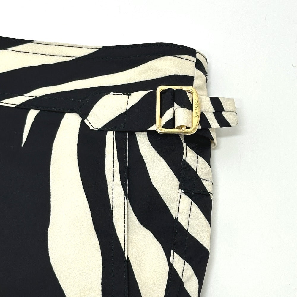 TOM FORD ゼブラ スイムパンツ 海パン ポケット付き ショートパンツ 水着 ポリエステル メンズ ホワイト - brandshop-reference