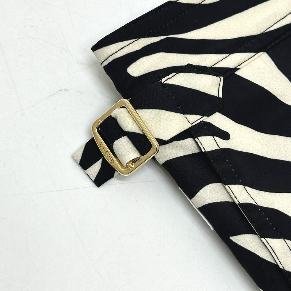 TOM FORD ゼブラ スイムパンツ 海パン ポケット付き ショートパンツ 水着 ポリエステル メンズ ホワイト - brandshop-reference