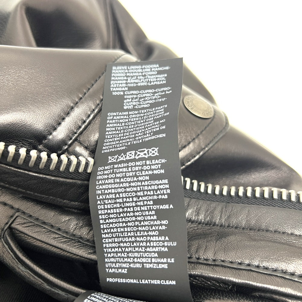 TOM FORD BA408 TFL968 ジップアップ ブルゾン アウター アパレル ライダースジャケット ラムレザー メンズ ブラック