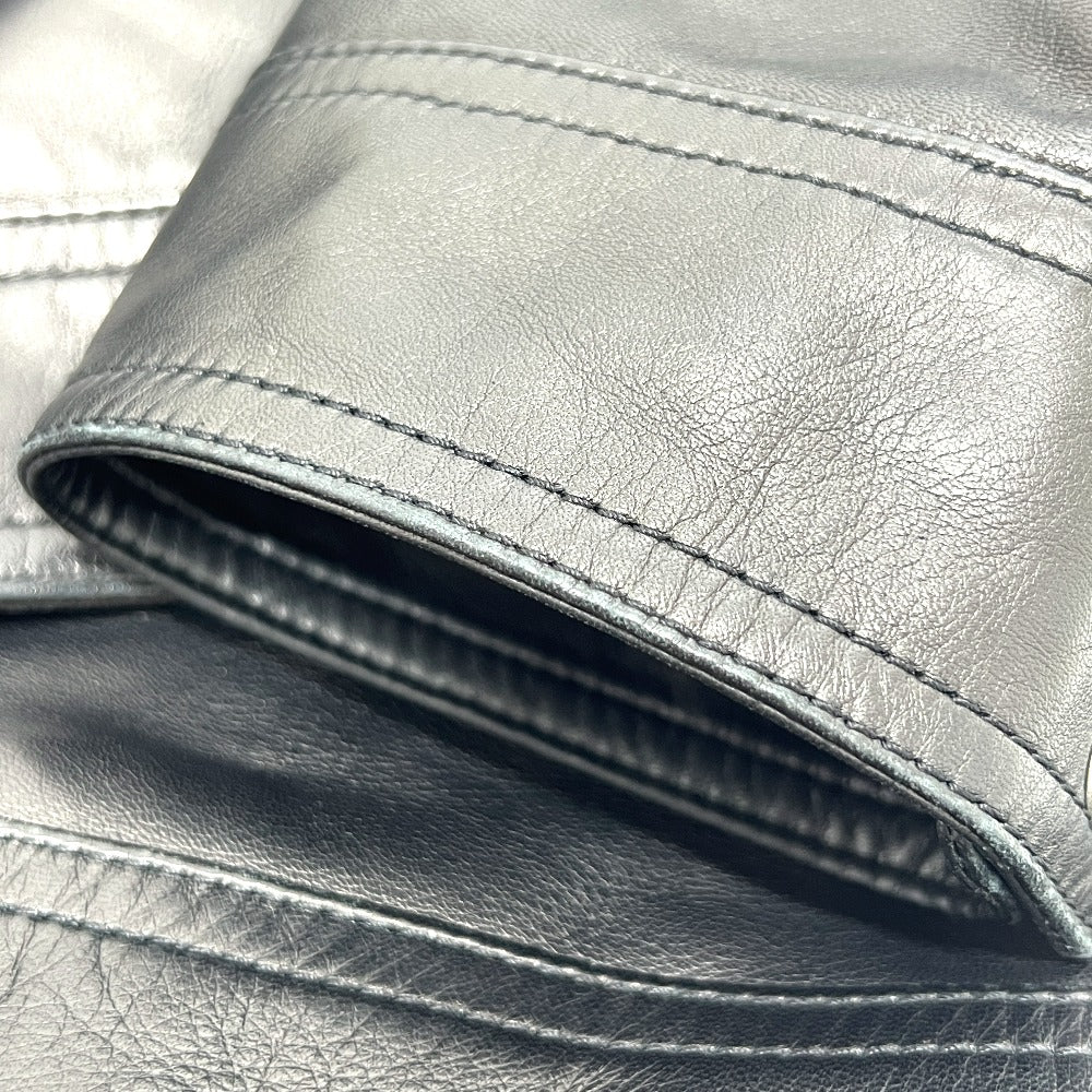 TOM FORD BA408 TFL968 ジップアップ ブルゾン アウター アパレル ライダースジャケット ラムレザー メンズ ブラック