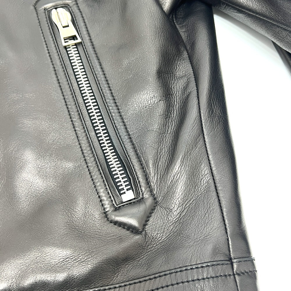 TOM FORD BA408 TFL968 ジップアップ ブルゾン アウター アパレル ライダースジャケット ラムレザー メンズ ブラック