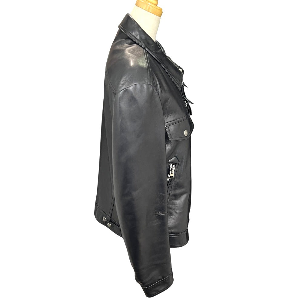 TOM FORD BA408 TFL968 ジップアップ ブルゾン アウター アパレル ライダースジャケット ラムレザー メンズ ブラック