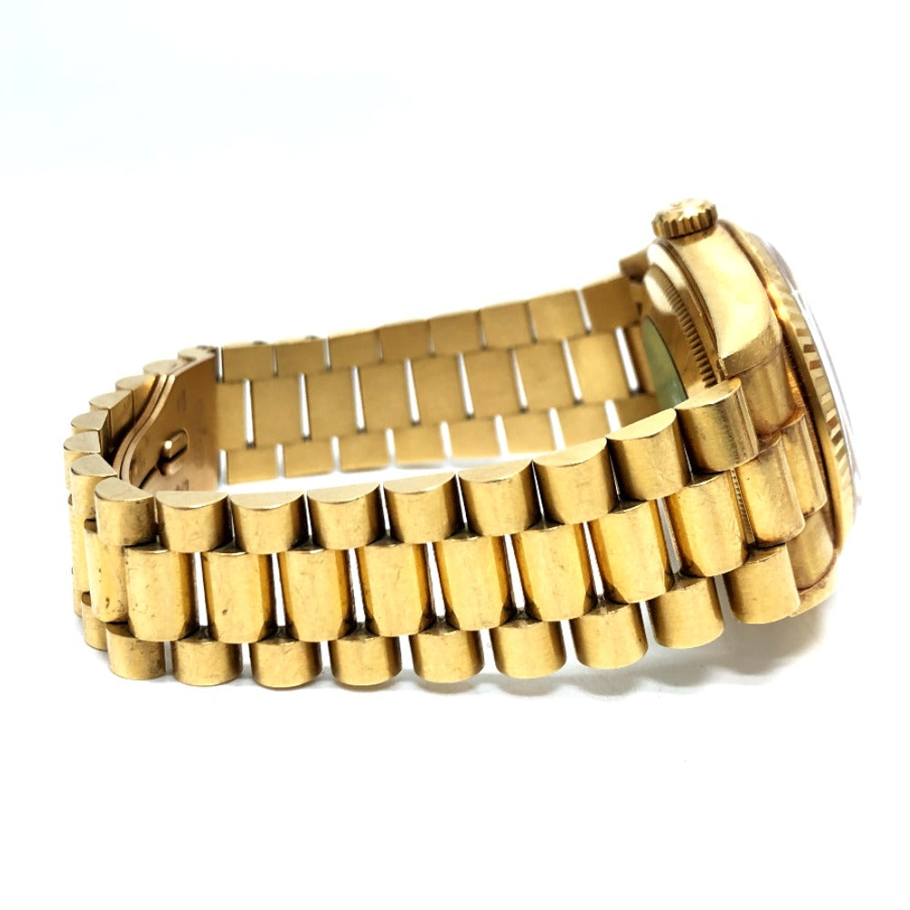 ROLEX 18238A K18 Solid Day Date 10P Diamond Automatic Winding Watch Watch K18 Men's Gold