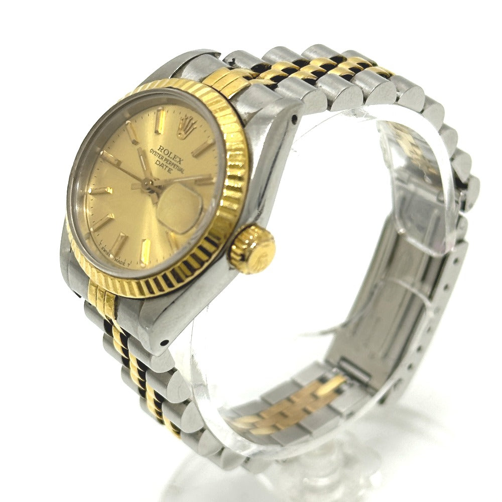 ROLEX 69173 デイトジャスト 自動巻き 腕時計 SS/K18YG レディース シルバー