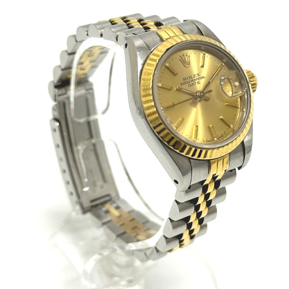 ROLEX 69173 デイトジャスト 自動巻き 腕時計 SS/K18YG レディース シルバー