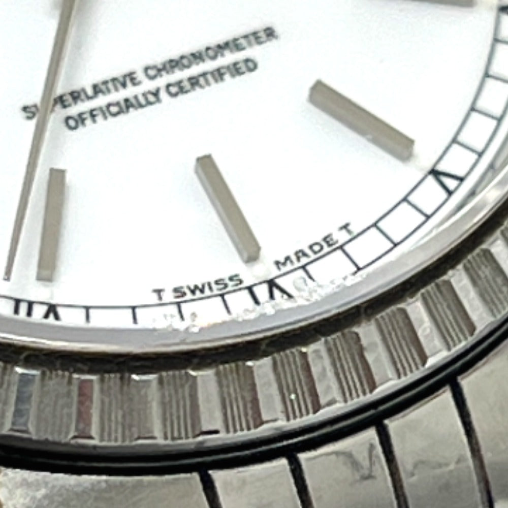 ROLEX 16220 デイトジャスト36 デイトジャスト R番 自動巻き 腕時計 SS/WG メンズ シルバー