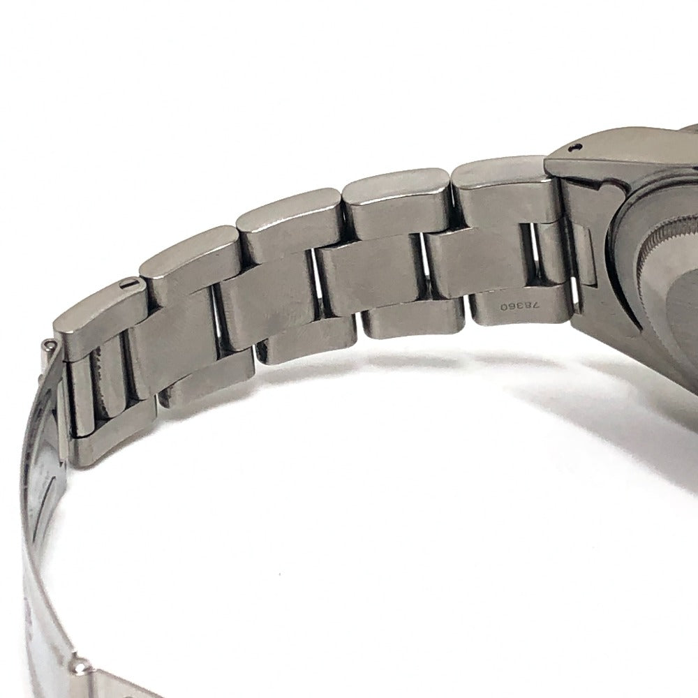 ROLEX 16570 Explorer II X-serial Automatic Date Watch Black Dial Wristwatch SS Men's Silver