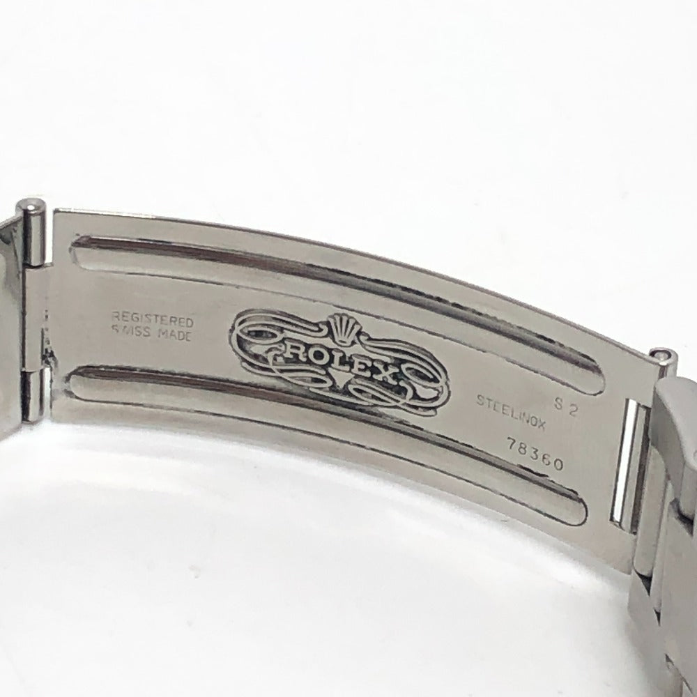 ROLEX 16570 Explorer II X-serial Automatic Date Watch Black Dial Wristwatch SS Men's Silver