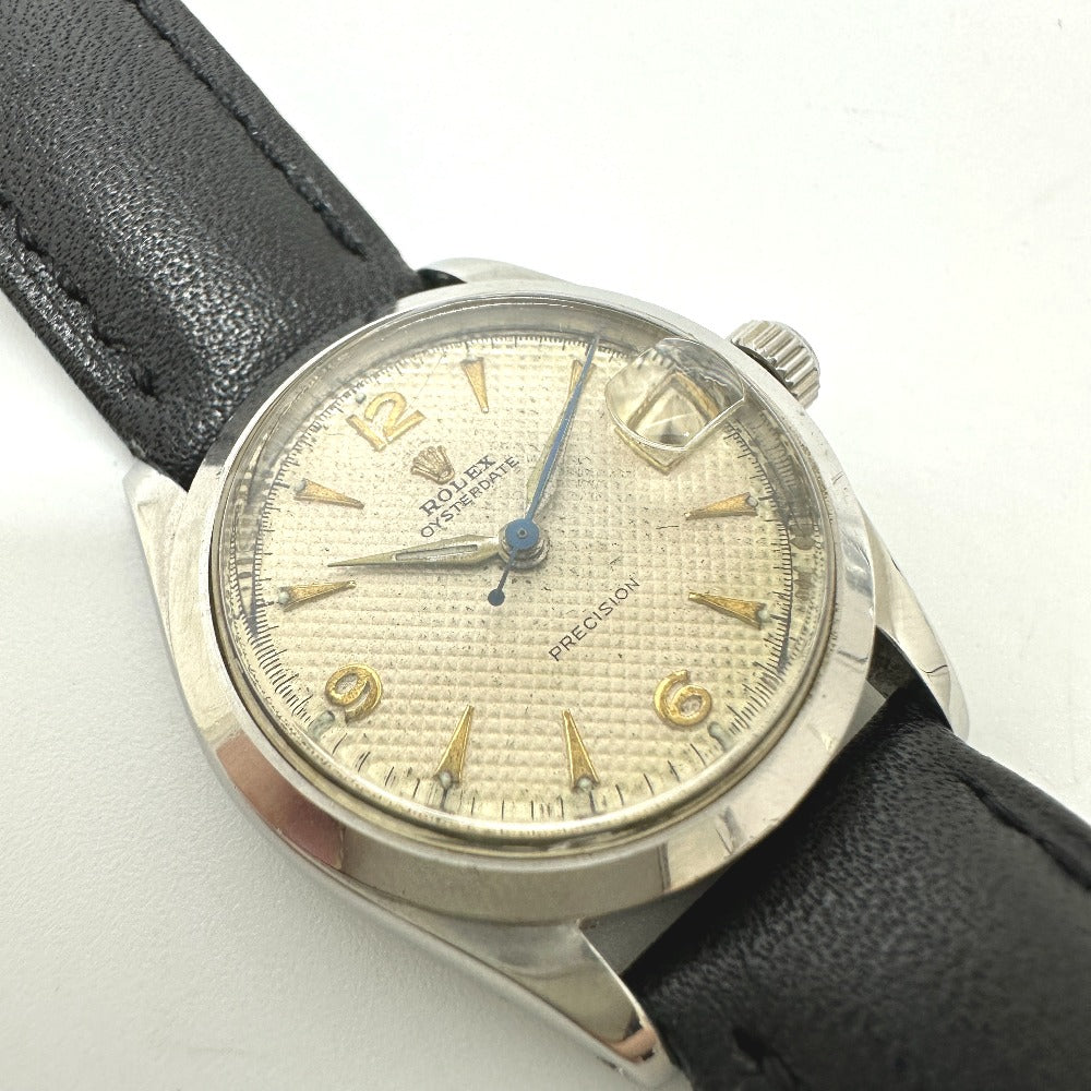 ROLEX 6466 オイスター プレシジョン 手巻き 腕時計 SS メンズ シルバー